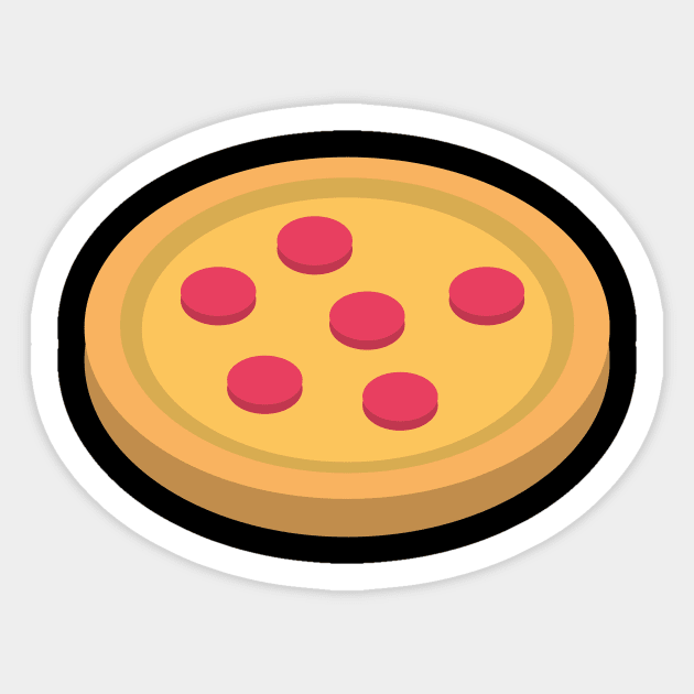 Pepperoni Pizza Pie Cute Sticker by InkyArt